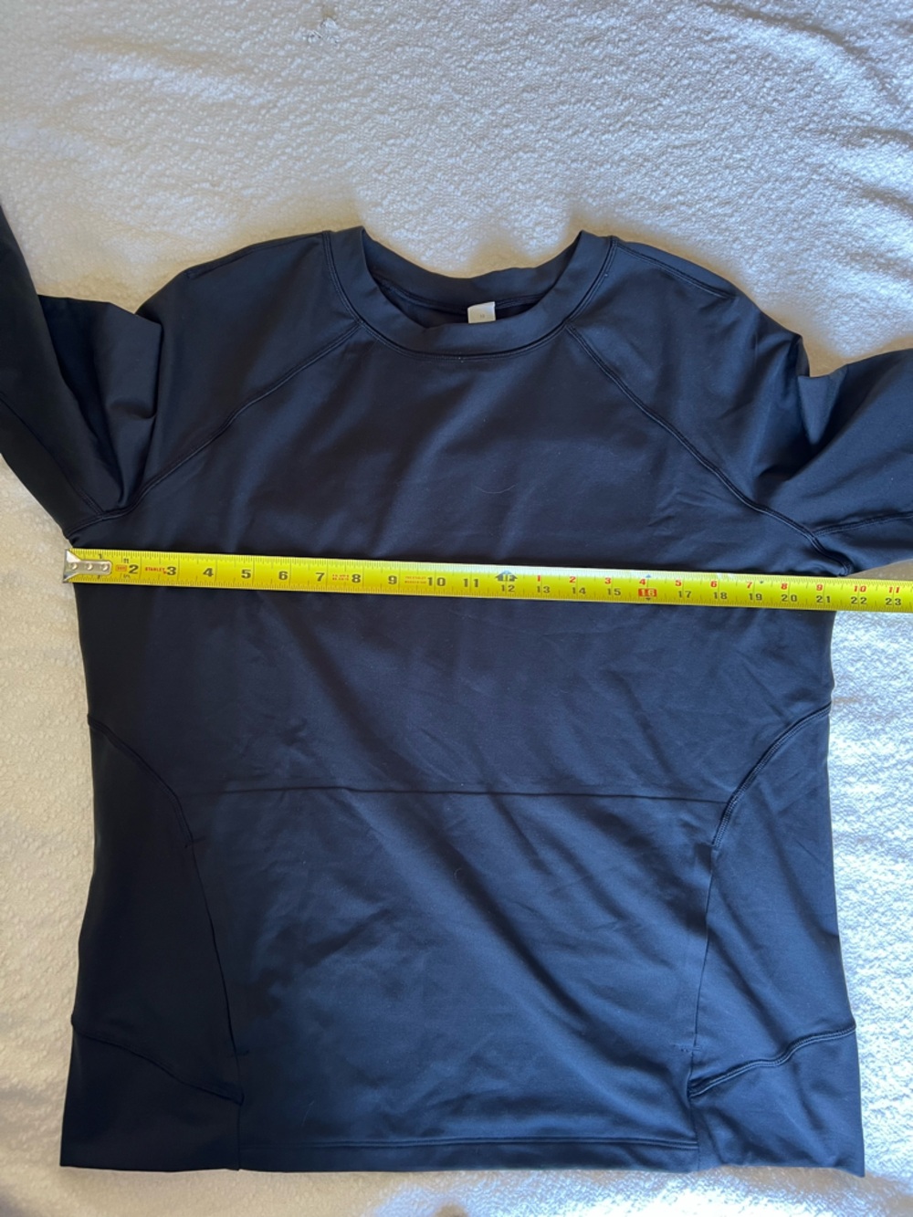 Lululemon Its Rulu Run Long Sleeve Shirt Black Top Size 10 - Picture 6 of 9